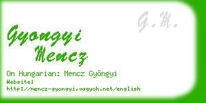 gyongyi mencz business card